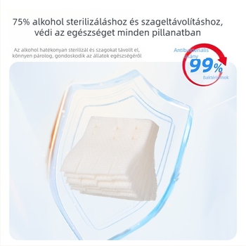 Macskaalomtál tisztító keféje alkoholtartalmú fejjel, külön csomagolásban; érintésmentes használat; antibakteriális és sterilizáló; szagok eltávolítása. Anyag: ABS műanyag.