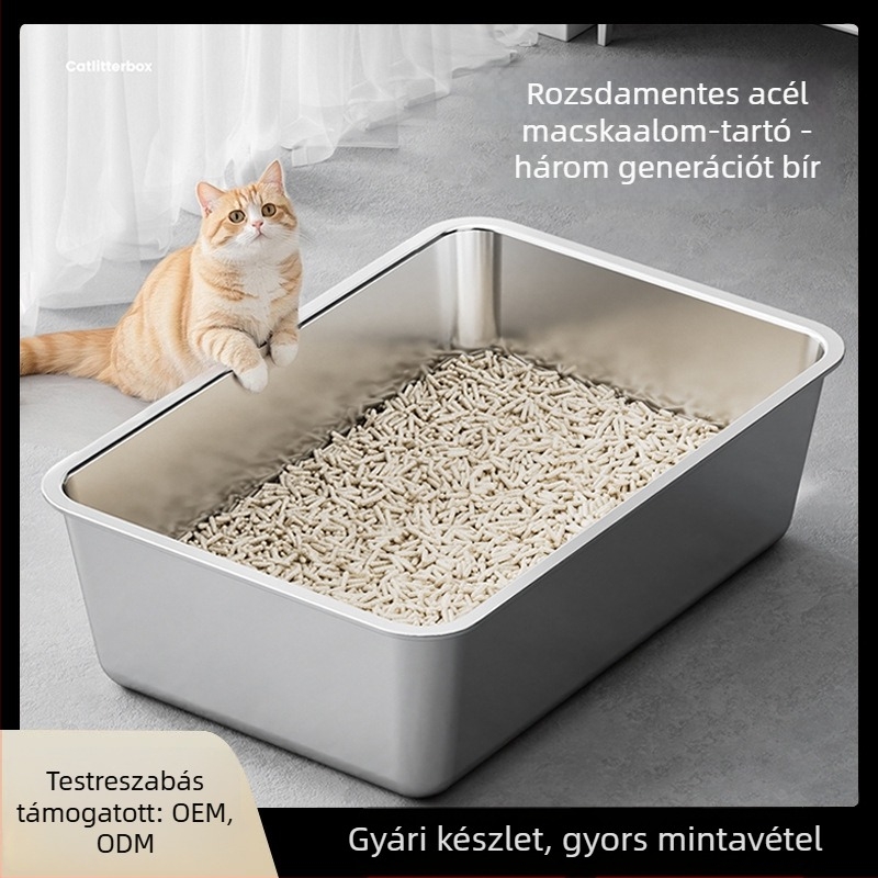 Kimpets macskatál, nyitott négyszögletes kialakítás, más anyagokból készült