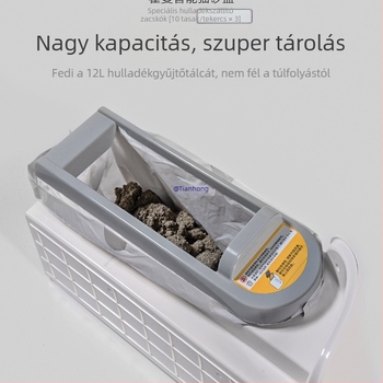 Automatizált macska toalett, PVC anyagú Xiangrun márka, macskaalom gyűjtési és tárolási rendszerrel