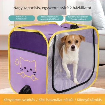 Háziállat-szárító doboz macskáknak és kutyáknak, sárító táska, otthoni használatra, 2000W+, 220V, spirál fűtőelem, AC motor