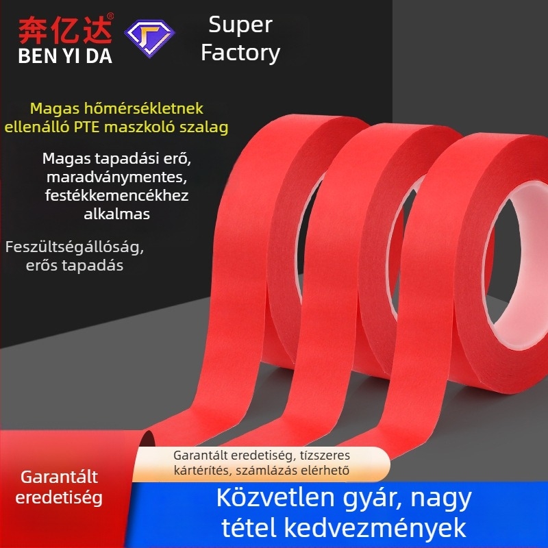 PET maszkoló szalag PCB-hez és sütőkhöz – 0,25 mm vastagság, 250–300°C hőállóság, alkalmas permetezéses festéshez, sütőhöz és PCB-hez, könnyen téphető