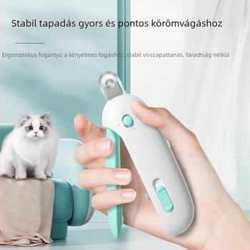 Macska- és nyúl körömvágó, állítható kör alakú nyílással, Gravity Pusher mechanizmus, kezdőknek