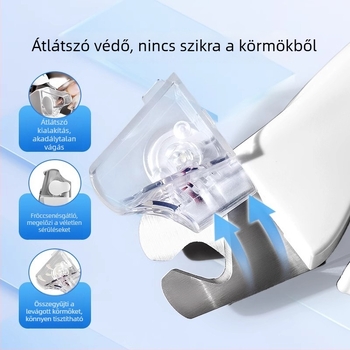 LED-es világítású rozsdamentes acél háziállat körömvágó krokodil dizájnnal macskáknak