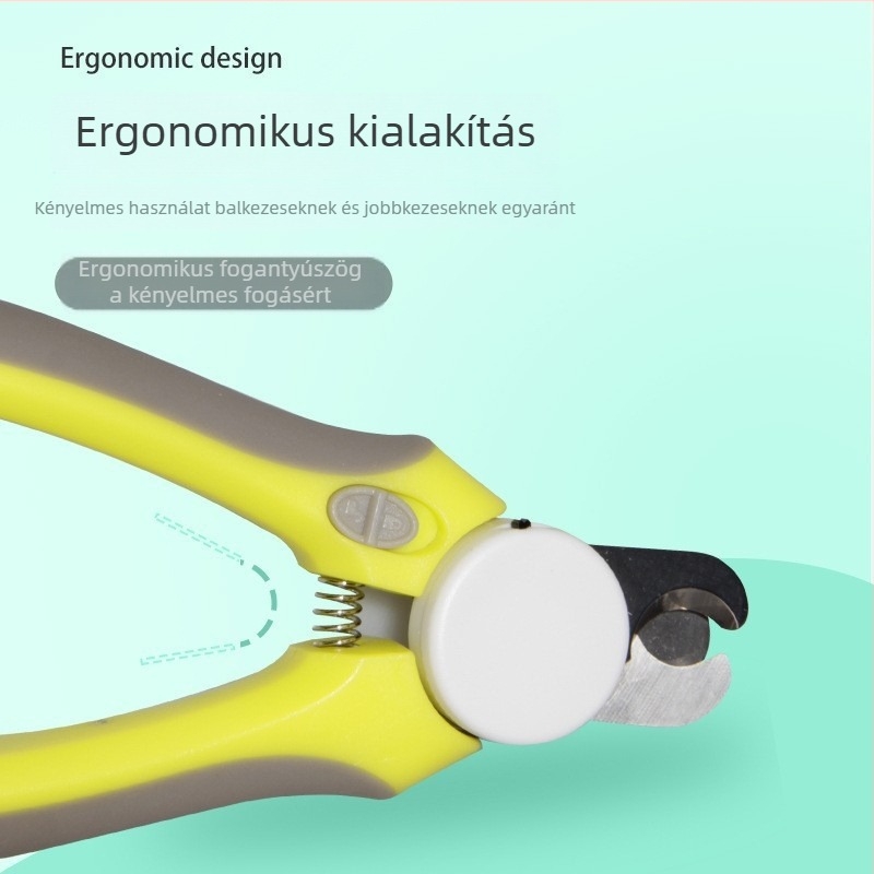 LED-es világítású kisállat körömvágó olló, világító, védő a köröm élén történő véletlen vágás ellen, macskáknak és kutyáknak