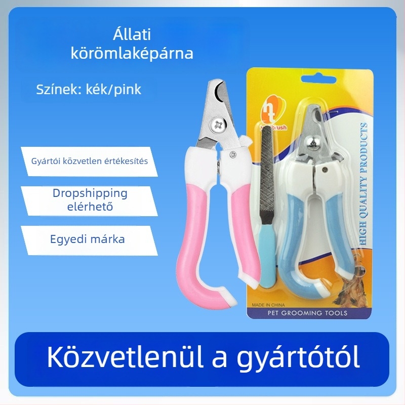 Kutyák és macskák körömvágó készlet, fájl és védővel, karton csomagolás. Importált: Nem; Magánmárkák: Nem