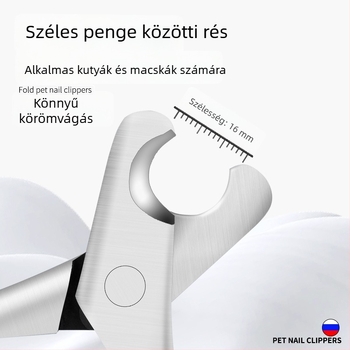 Teljes acélból készült körömvágó olló háziállatoknak – integrált kialakítás, nagy nyitás, magas keménység kutyáknak és macskáknak