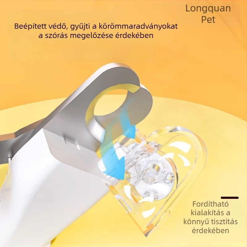 Háziállat‑ elektromos körömcsiszoló – 2 az egyben LED világítással macskák körmeinek csiszolására és vágására