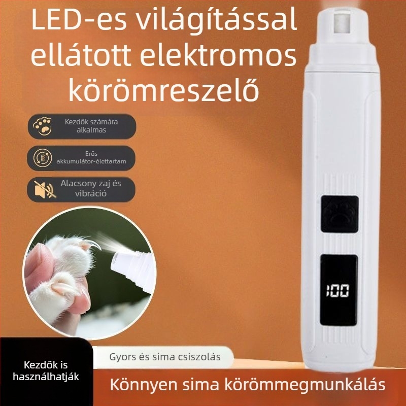 Elektromos körömcsiszoló kutyáknak és macskáknak, körömápolási eszköz háziállatoknak