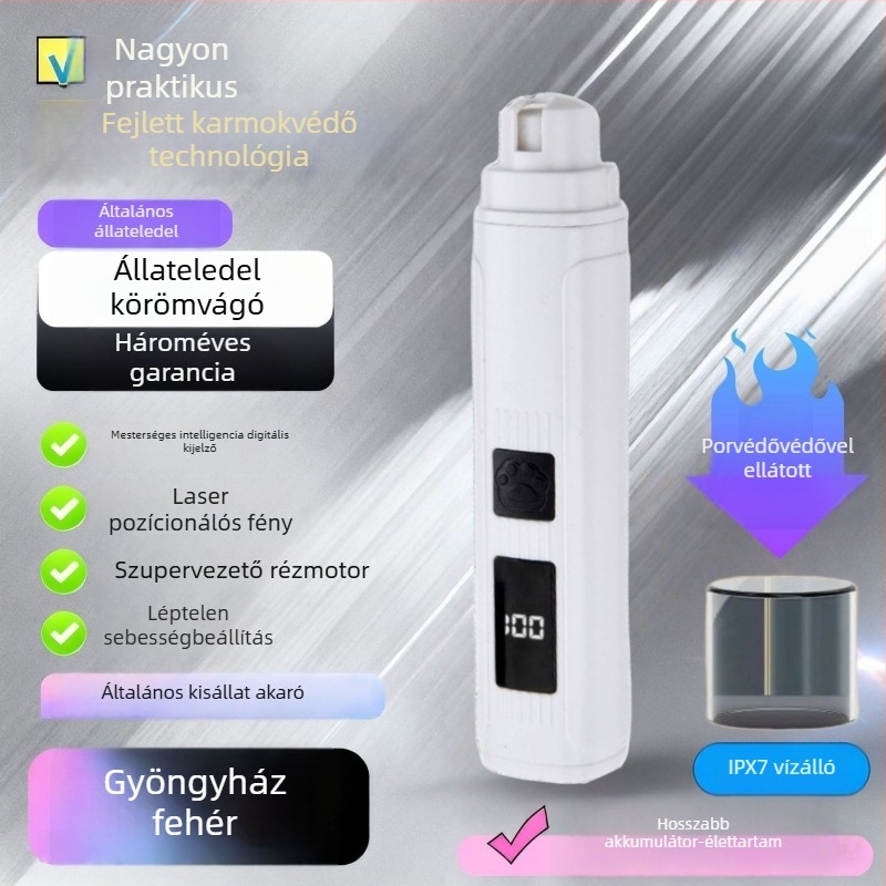 Elektromos körömcsiszoló kutyáknak és macskáknak, körömápolási eszköz háziállatoknak