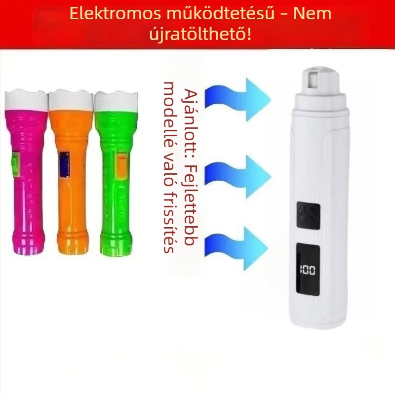 Elektromos körömcsiszoló kutyáknak és macskáknak, körömápolási eszköz háziállatoknak