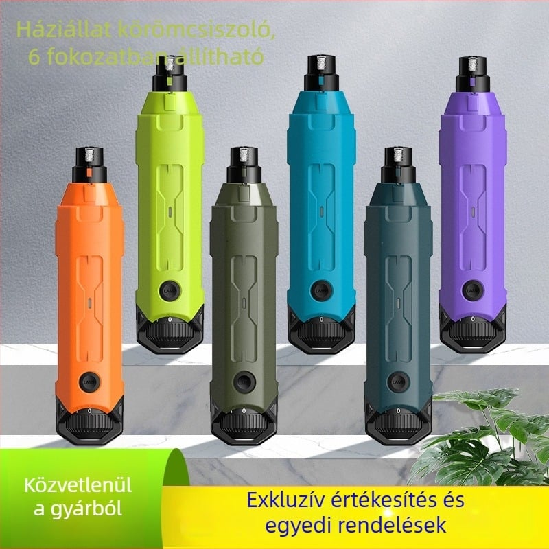 LED világítással rendelkező elektromos körömköszörű kisállatok számára, 6 fokozatban állítható, kutyáknak
