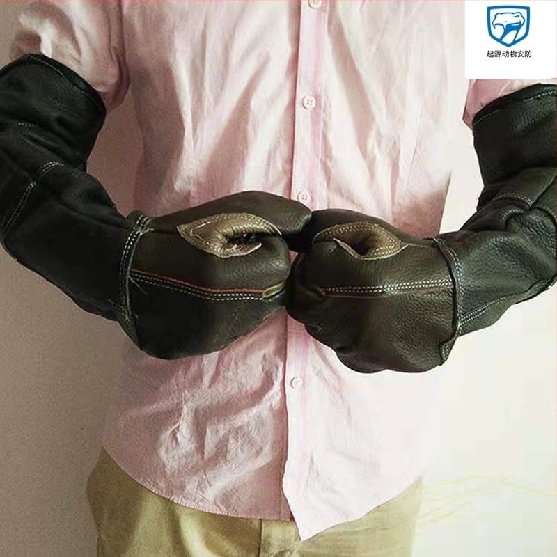Anti-bite állatgondozó kesztyűk, felső réteg marhabőrből, vízálló, professzionális és rugalmas, fürdetésre, manikűrre és ápolásra.