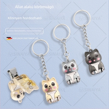 Összecsukható körömvágó, hordozható manikűr eszköz, rozsdamentes acél, Sneya