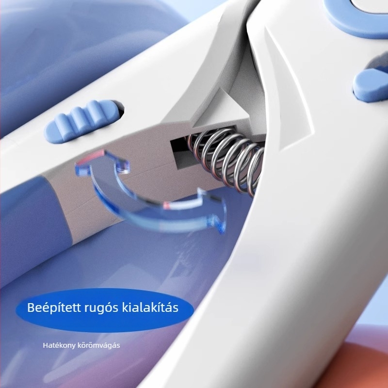 Peijie Pets macska körömvágó LED világítással, rozsdamentes acélból, kézi működtetés