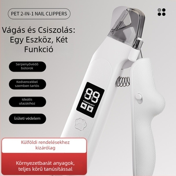 Két az egyben állatbarát körömvágó és elektromos körömcsiszoló macskáknak és kutyáknak — hazai termék, márka nélküli