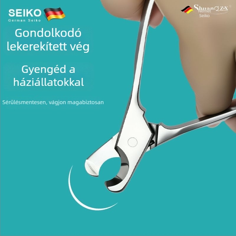 Általános körömvágó olló háziállatok számára, éles rozsdamentes acél pengékkel, ergonomikus fogantyúval, macskáknak és kutyáknak