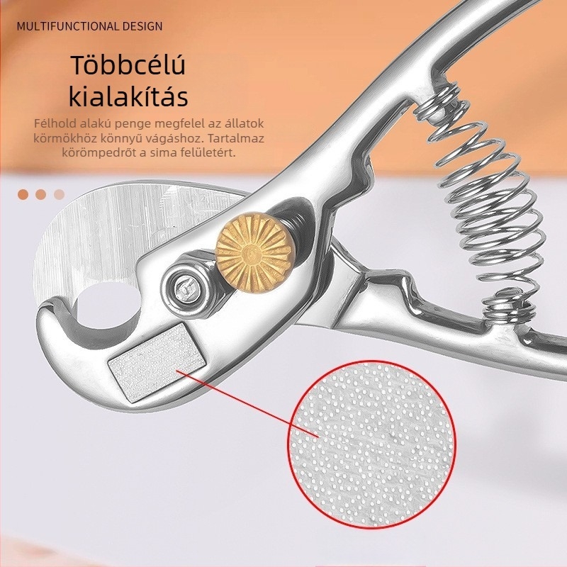 Kisállat körömvágó készlet kutyák és macskák számára, rozsdamentes acél, tartalmaz reszelőt, Xianglong márka, hordozható háztartási készlet