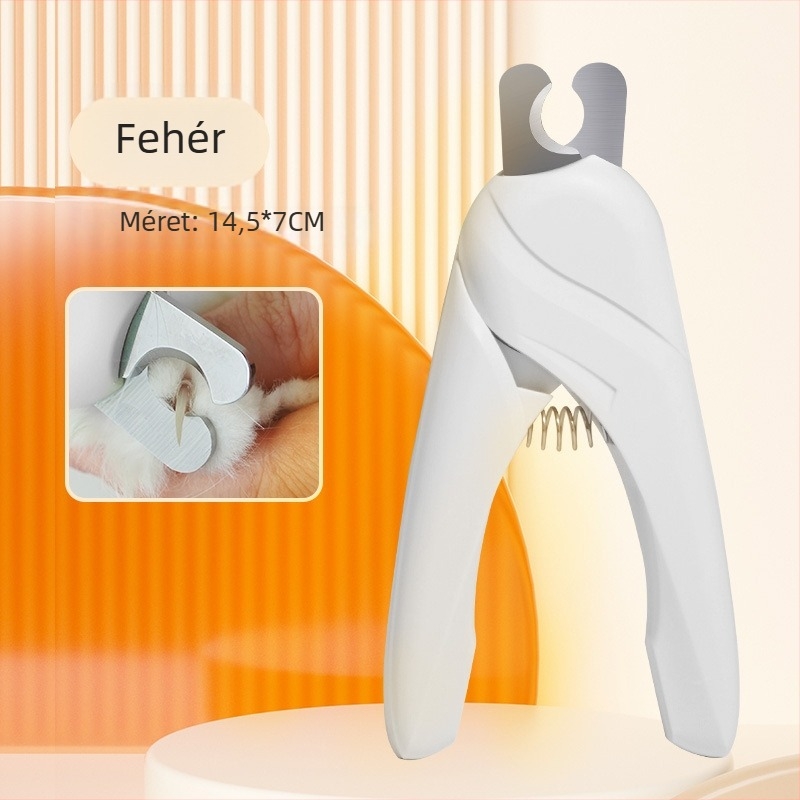 Macska- és kutya körömvágó olló rozsdamentes acél vágófejjel a körömápoláshoz