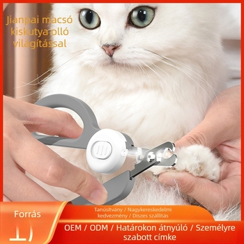 Macska körömvágó olló LED világítással