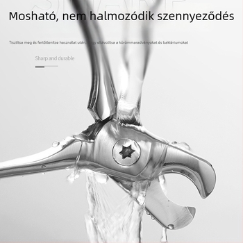 Háziállat-körömvágó olló rozsdamentes acélból – nagy nyitás, vérzés elleni biztonsági fogó, 63,2 g, alapcsomagolás