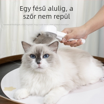 Macska- és kutyáknak készült ápoló fésű, hosszú szőrzetre, kilazult szőr eltávolítása