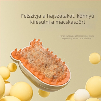 Háziállatok ápolására szolgáló fésű permetezővel és tűs fejjel – szőr eltávolítása és masszázs macskáknak és kutyáknak
