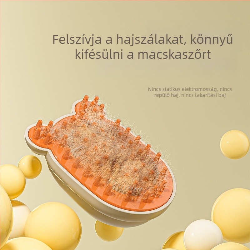 Háziállatok ápolására szolgáló fésű permetezővel és tűs fejjel – szőr eltávolítása és masszázs macskáknak és kutyáknak
