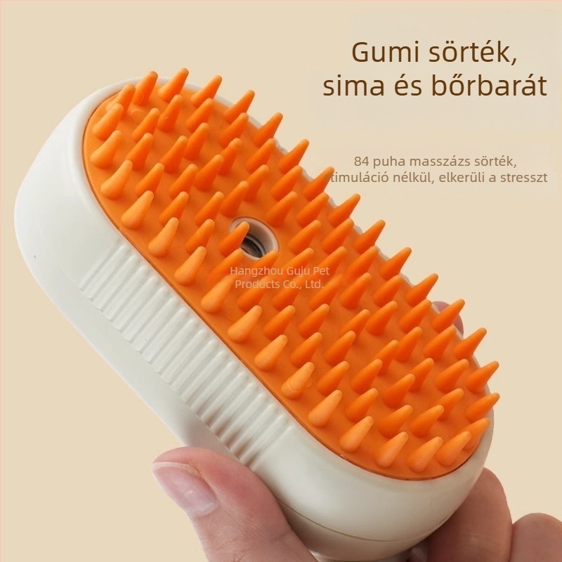 GUOJJ Kiskedvencek spray-fésűje egy gombnyomásra — csendes ápoló fésű macskáknak és kutyáknak, eltávolítja a laza szőrt.
