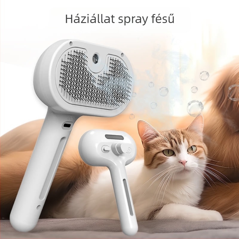 Macskaápoló permetezős fésű – tűs fésű a szőrhullás ellen