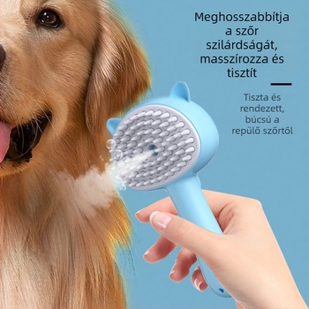 Macskák és kutyák számára spray fésű, elektromos szőrzet-eltávolítás, egyetlen gombnyomással permetezés, állatmasszázs, ABS műanyag