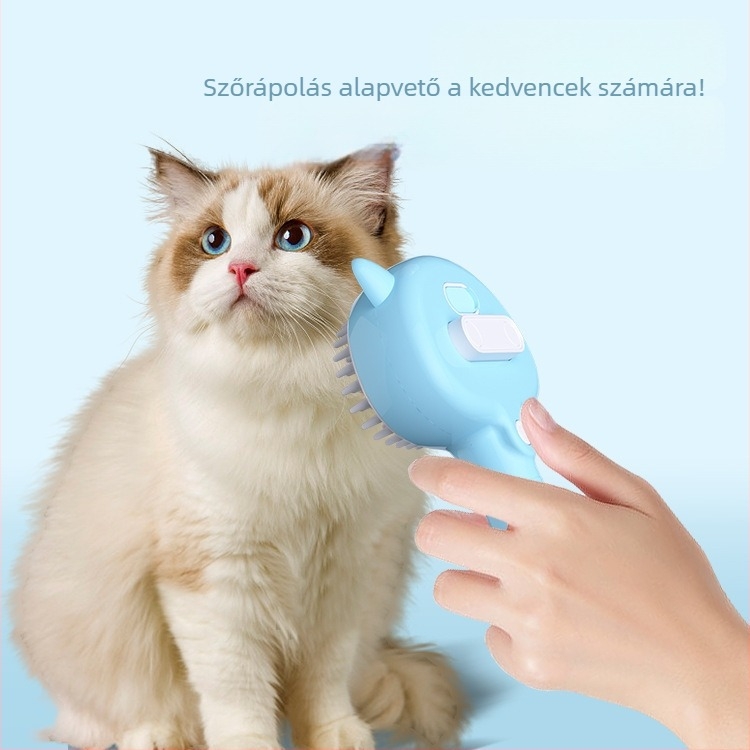 Macskák és kutyák számára spray fésű, elektromos szőrzet-eltávolítás, egyetlen gombnyomással permetezés, állatmasszázs, ABS műanyag