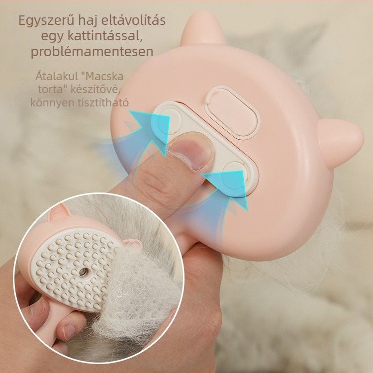Macskák és kutyák számára spray fésű, elektromos szőrzet-eltávolítás, egyetlen gombnyomással permetezés, állatmasszázs, ABS műanyag