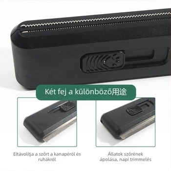 Állatgondozó fésű kutyáknak és macskáknak, műanyag test rozsdamentes acél tüskékkel, egygombos ápoló eszköz, szőr eltávolító fésű, bolhaeltávolító eszköz