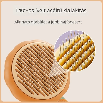 Kisállat-grooming kefe macskák és kutyák számára — tűs kefe, szőr eltávolítása, napraforgó mintázat (Márka: Ferret Fragrance)