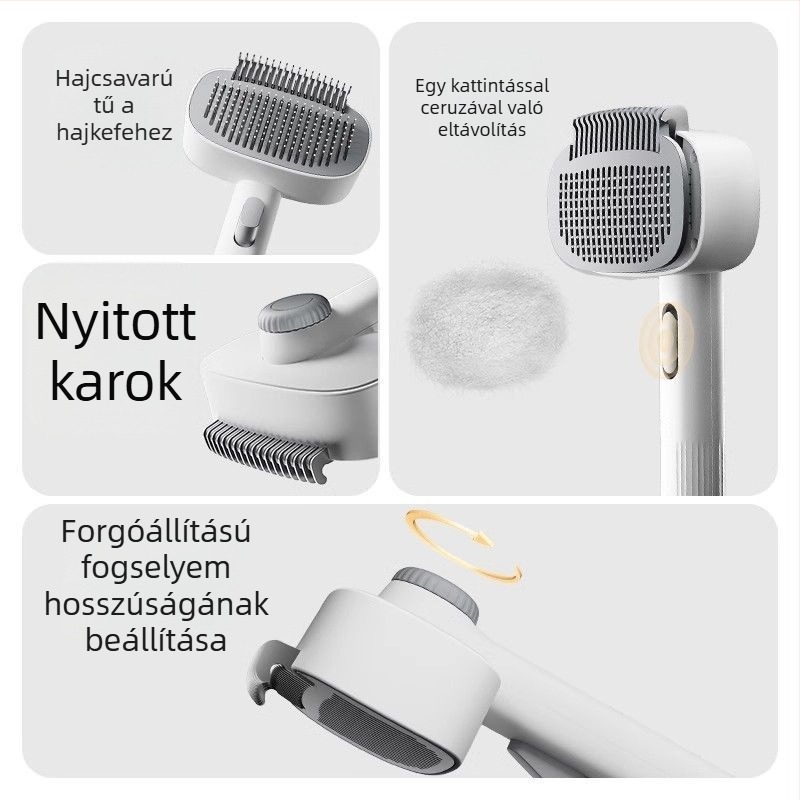 Háziállat-kefe — Kétfunkciós csomóoldó és szőrtelenítő, Rag Doll macskák és kutyák számára