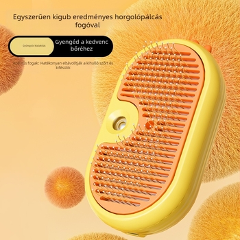 Állatok szőrhigiéné keféje permetezővel — egygombos működés, finom permet, ABS és rozsdamentes acél, Laiwang brothers