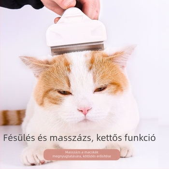 Kisállatfésű kutyáknak és macskáknak, rozsdamentes acél + TPR, Moto pet