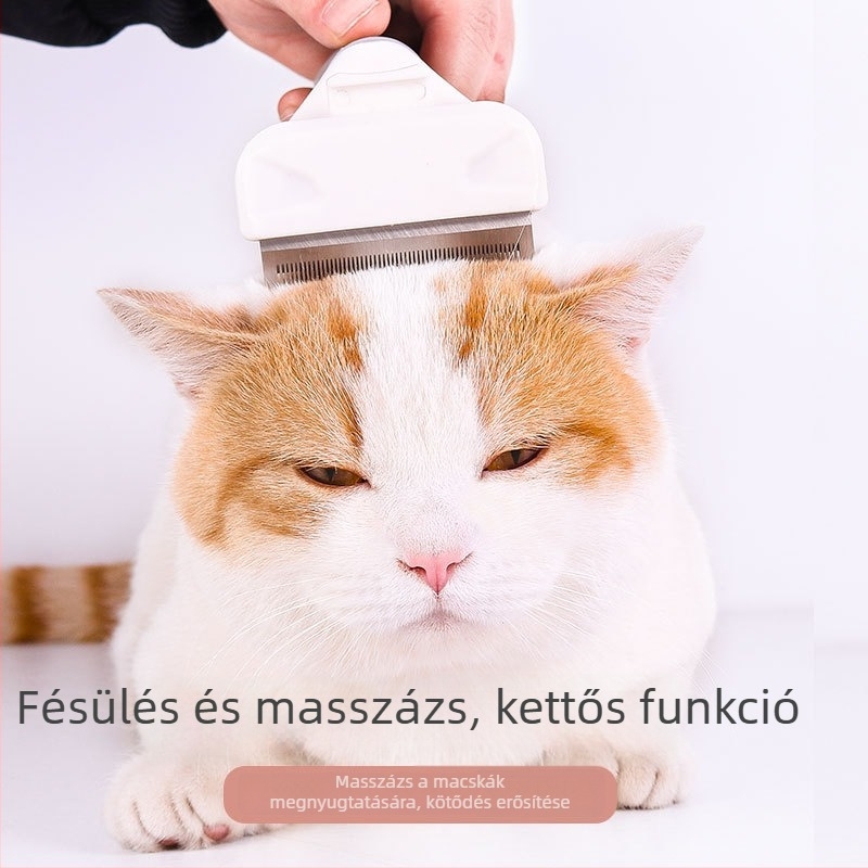 Kisállatfésű kutyáknak és macskáknak, rozsdamentes acél + TPR, Moto pet