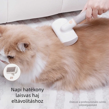 3-az-1-ben kisállat fésű kutyáknak – tűs fésű, műanyag, Weikeng, 1 db