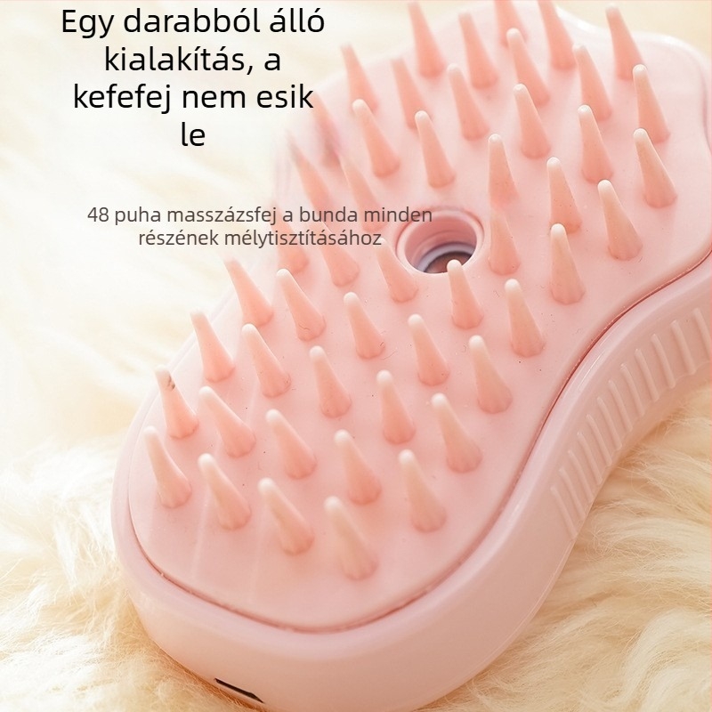 Háziállat spray-kefe egy érintéses tisztítással és szőrhullás eltávolításával macskáknak és kutyáknak