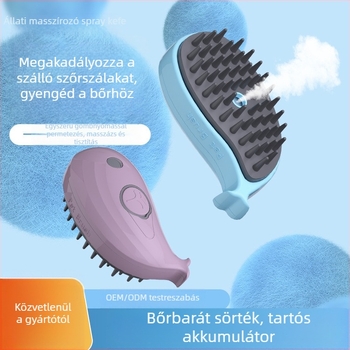 Állati spray-masszázs fésű macskák és kutyák számára – ABS+szilikon, fürdőfésű, ápolás és szőr eltávolítása