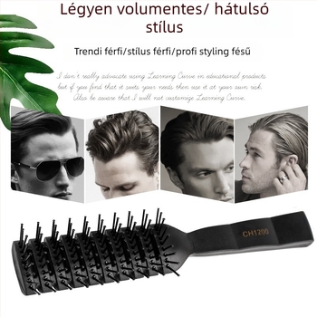 Gyökérvolumos hajstílus fésű, pomádé fésű, nagy hátrafelé fésű, női göndör hajhoz, otthoni hajszárítás — Anyag: Silk flower; Márka: Other