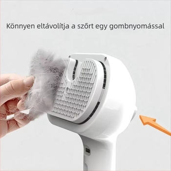 Kisállat fésű finom fogú acél tüskékkel – ABS test, acél tüskék, macskák és kutyák számára, MY márka