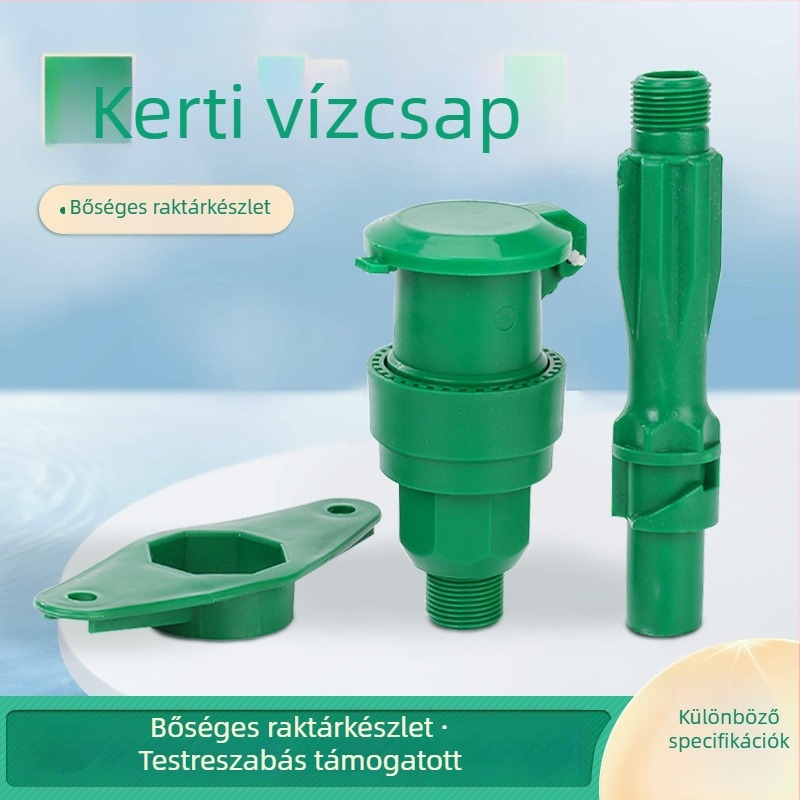 Műanyag vízfelvételi szelep a gyep öntözéséhez, gyorscsatlakozású öntözőcsap