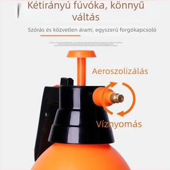 2L pneumatikus öntözőkanna permetezőfejjel virágok ápolására, otthoni kertészkedéshez