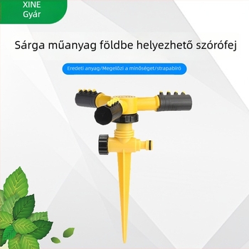 Földbe süllyeszthető műanyag kerti öntözőfej, 360°-os automatikus forgás, 2–10 m permetezési átmérő, fúvóka