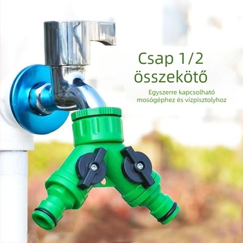 Vízvezeték csatlakozó, három-út Y-típusú csatlakozó, gyors csatlakozás, műanyag