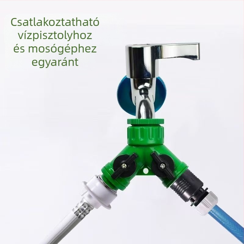 Vízvezeték csatlakozó, három-út Y-típusú csatlakozó, gyors csatlakozás, műanyag