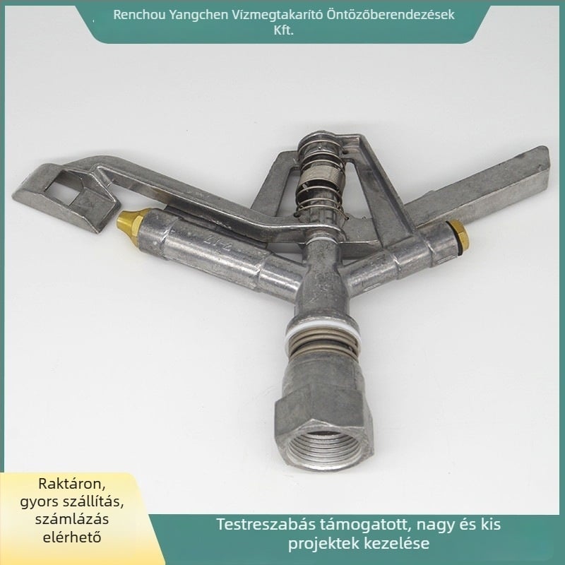 Alumínium ötvözetből készült automatikusan forgó permetezőfej kertészeti öntözéshez