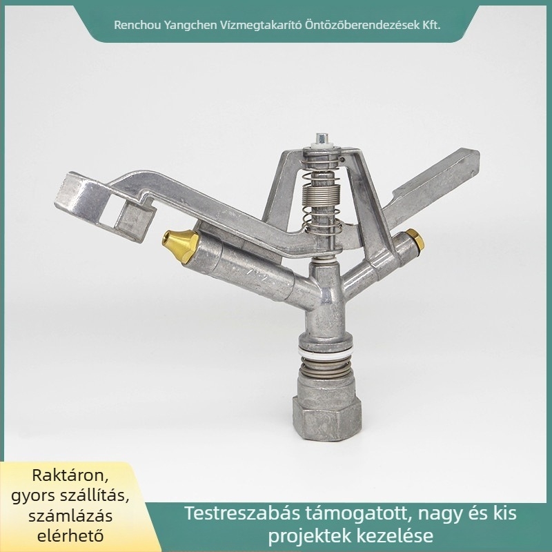 Alumínium ötvözetből készült automatikusan forgó permetezőfej kertészeti öntözéshez